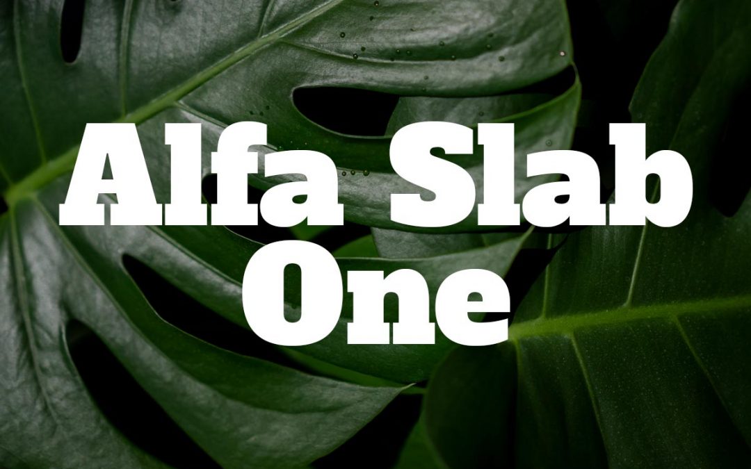 5 tipografías alternativas a Alfa Slab One