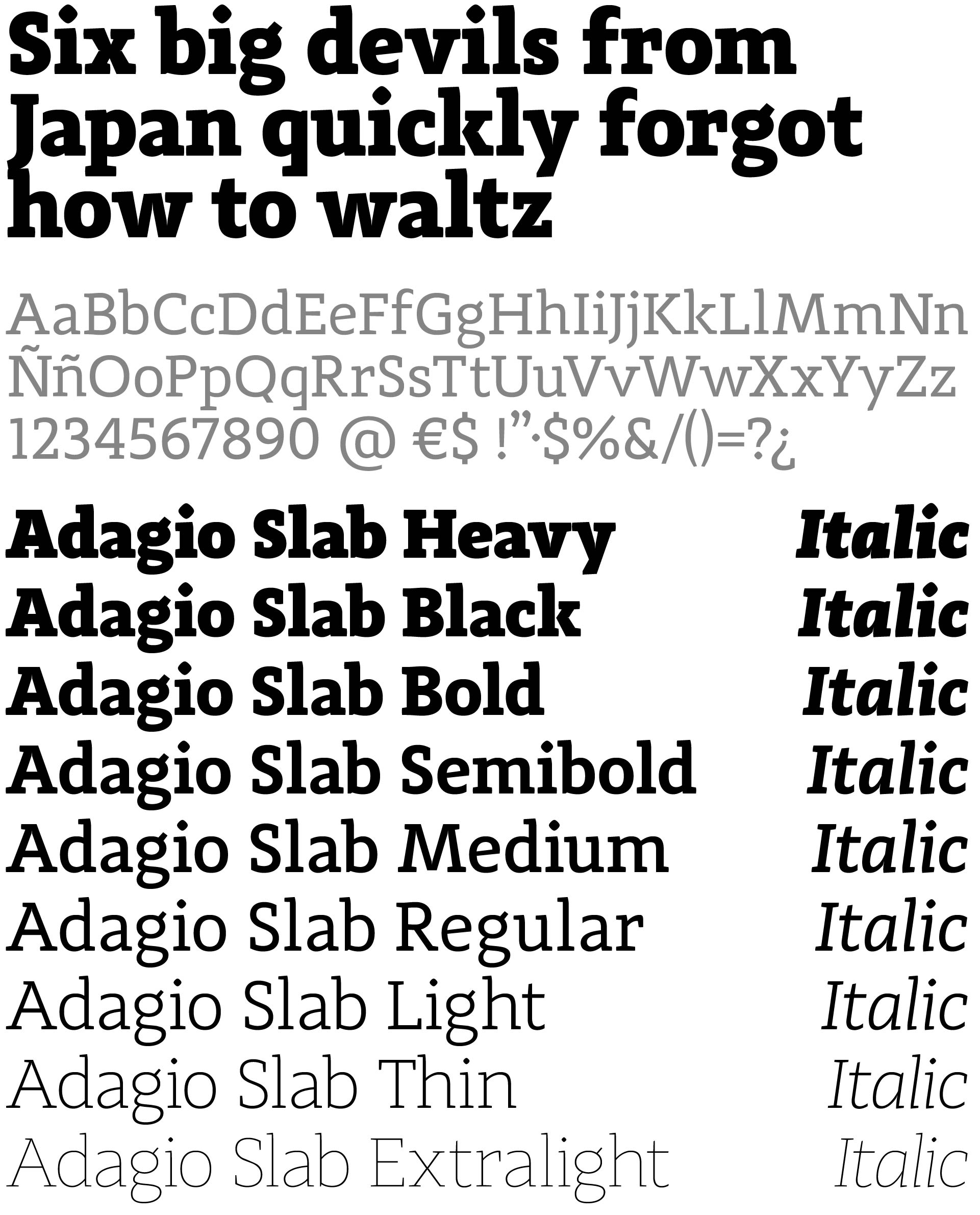 Adagio Slab tipografía alternativa a Alfa Slab One