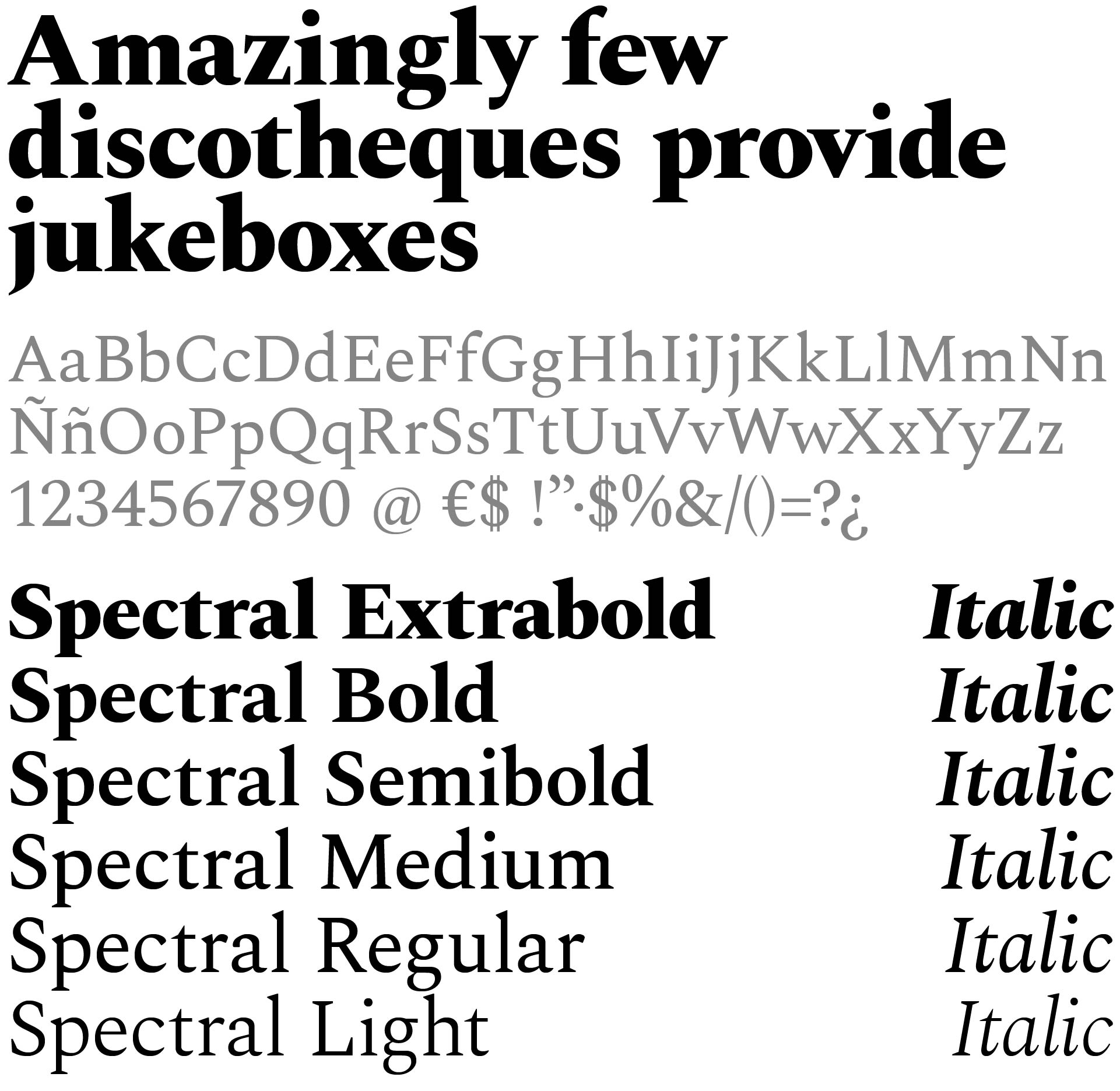 Spectral tipografía alternativa a Playfair Display